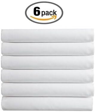 6 Pack Fitted Hospital Bed Sheets with Elastic All Around for a Double Brushed Ultra Soft Breathable 100% Microfiber Sheets, 36” x 84” x 12”