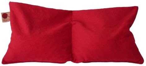 Double Square Red Denim Cherry Pit-Stone Pillow, Microwavable Hot/Cold Compress, Sustainable Heating Pad, Moist Heat, Muscle Joint Pain Relief, Gift.