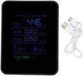 CO2 Detector Air Quality Monitor 5 in 1 Digital HCHO TVOC Temperature Humidity Meter