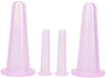 BWESOO 4Pcs Massage Cupping Set Silicone Mini Facial Cups Face Massager Helper Skin Care Neck Back Eyes Massaging Cup Safe to Use, Don't Worry About Burns Health Care Products (Purple)