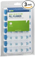 Ezy Dose Medication Organizer Four-a-Day Weekly One-Day-at-a-Time #67133 - 1 Each, Pack of 3