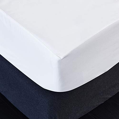 WenBags Waterproof Fitted Bed Sheets,Mattress Protector for Home & Hospital Care Beds, Soft Hospital Bed Sheets with Elastic All Around(1, White, Twin)