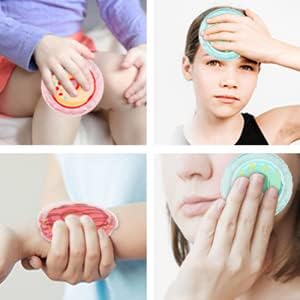 NEWGO Kids Ice Pack for Boo Boos, Toddler Ice Pack for Children Kids Injuries, Pain Relief, Bruises, Swelling, Wisdom Teeth - 3 Pack