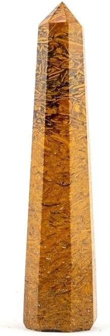 WholesaleGemShop 3 Inch Gemstones Obelisk Tower Jumbo Facet Aura Rock Crystal Natural Polished Earth Wand Spirit