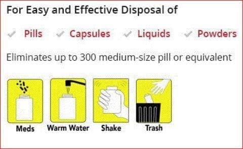 Best Safe Rx Pharmaceutical Med Destroyer & Disposal Container - Dispose Old RX Medication Drugs, Pill & Liquid Buster (1 Pack) Gallon
