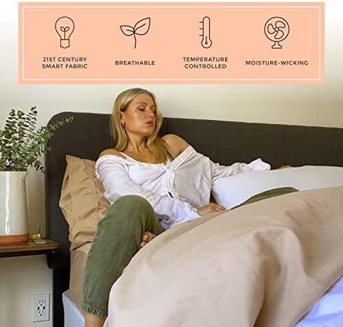 PeachSkinSheets Cooling Bed Sheets for Hot Sleepers - Ultra-Soft Breathable Luxury Microfiber Sheet Set, Moisture-Wicking, Deep Pocket, Oeko-TEX® (King Size, Light Mocha)