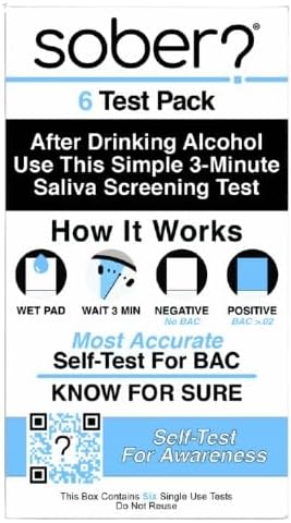 FDA Cleared Saliva Alcohol Test Strip, Highly Accurate BAC Self‑Test, 2–3 Minute Results, Portable & Discreet Sober Test Anywhere (6)