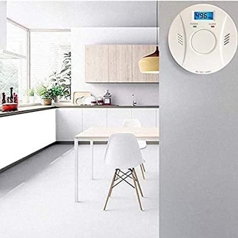 Smoke Detector and Carbon Monoxide Detector Co2 Detector Battery Powered with Test/Reset Button 2 Pack