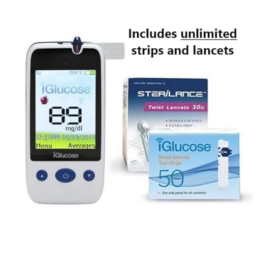 iGlucose Connected Glucose Monitor - Unlimited Test Strips & Lancets - Blood Sugar Testing Kit - Cell Enabled - Immediately Transmits Results & Alerts to SMS, Push & Email to Caregiver or User