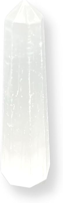 WholesaleGemShop 3 Inch Gemstones Obelisk Tower Jumbo Facet Aura Rock Crystal Natural Polished Earth Wand Spirit