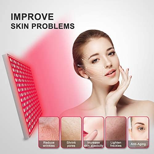 45W Red LED Light Therapy Panel, Deep Red 660nm and Near Infrared 850nm LED Light Therapy Combo - FDA Registered