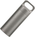 Portable Waterproof Pill Case Keychain, Titanium Alloy Seals Bottles, Mini Canister Medicine Capsule Bottle Pill Container for Outdoor Camping/Travelling EDC Tool Kit (Frosted, M)
