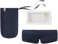 Lunya Washable Silk Sleeping Mask - Thermoregulating Mulberry Silk, Light Blocking and Comfortable Fit – Sleep Mask for Women and Men with Box - Deep Blue - Large