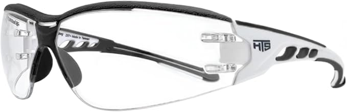 HTS HUNTERSKY Super Flexible Lightweight Anti Fog Wrap-Around U6 Clear Shooting Safety Glasses with ANSI Z87.1 Scratch Resist