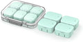 Pill Organizer Weekly A Set with 10 Small Pill Box, WOWHOUSE Daily Pill Case Free Combination Use (Green)