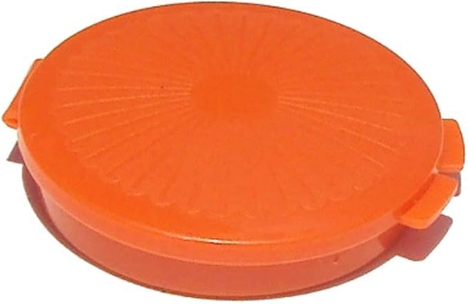 Tupperware Mini Clamshell Pill Keeper Round Pocket Container, Orange
