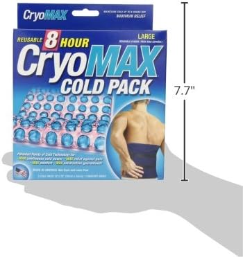 CryoMAX Cold Pack,Reusable,Latex Free,8 Hour Cold Therapy,Large,12" x 12",(Pack of 12)