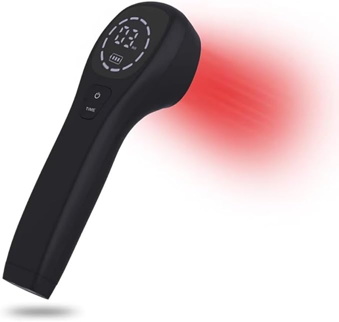 Cold Laser Human/Vet Device with LED Display Targets Joint and Muscles for Infrared Light(2x808nm +12X650nm)