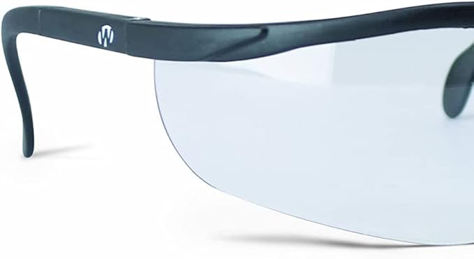Walker's Sport High-Grade Polycarbonate Lenses Half Frame Soft Rubber Nose Piece Adjustable Safety Shooting Glasses