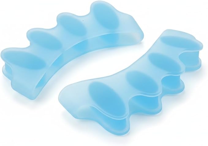Toe Separators for Functional Fitness Athletes - Toe Straighteners for Foot Pain Relief and Plantar Fasciitis - Fix Feet - Fix Toes - Fix Bunions - Toe Spacers for Crossfit Blue-A