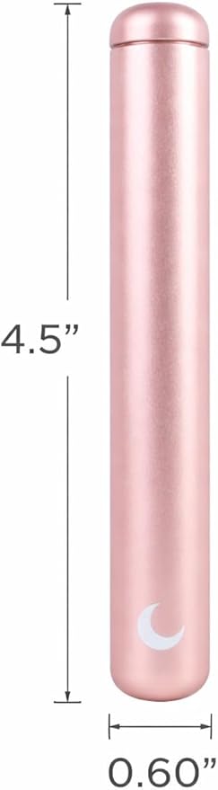 Brando Moon Small Metal Pill Container Tube – Durable Compact Pocket Pill Case 4.5” – Water-Resistant, Travel-Ready Design for Medications, Vitamins & Small Items – Lightweight Easy to Carry
