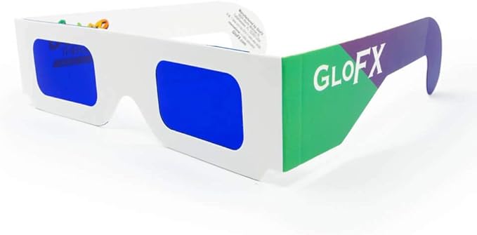 GloFX Color Paper Glasses - 5 Pack - Chakra Chromotherapy Light Therapy