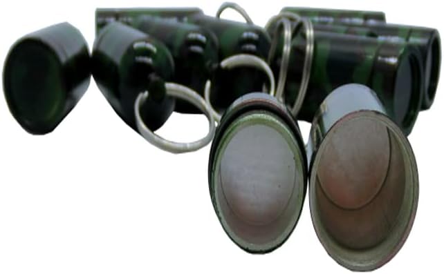 Artkingdome Set of 10 Metal Pill Box Cartridge Aluminum Alloy Cans Earplugs Outdoor Medicine Organizer Small First Aid Holder Pill Container Bottle Camouflage Keychain