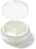 3 Compartments Daily Pill Organizer, Small Pill Box, Travel Pill Case, Pill Container for Purse & Pocket, Compact Medicine Organizer