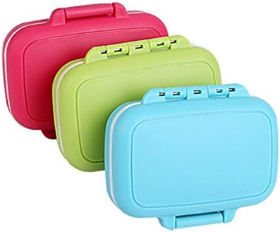 Portable 3 Slots Seal Folding Pill Cases Jewelry Candy Storage Box Vitamin Medicine Pill Box Case Container Wheat stalks