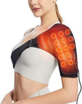 Shoulder Heating Pads for Pain Relief - Jade Stone Heated Shoulder Wrap with 3 Temperature Settings, Ideal for Rotator Cuff, Shoulder Soreness Relief at Home,Office-Jet Black