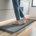 UKISS Kitchen Rugs ，Waterproof Kitchen Mats ，Cushioned Anti Fatigue Kitchen Mat for Floor, Non-Slip Comfort Foam Standing Mat for Kitchen, Floor Home, Office, Sink, Laundry (Grey, 17.3"x39")