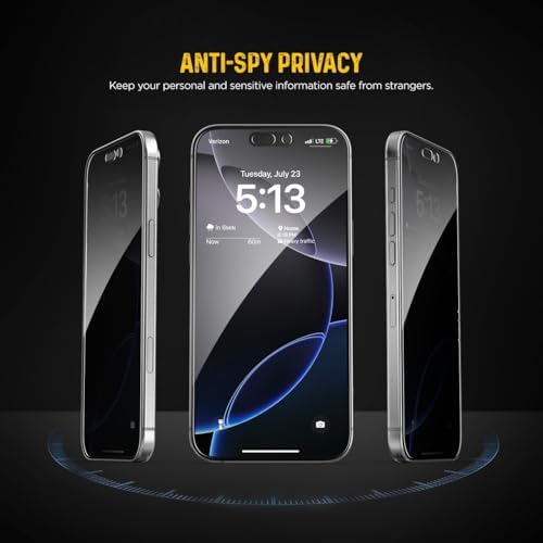 magglass Privacy+ for iPhone 16 Screen Protector, Privacy Anti-Spy Tempered Glass (Easy Applicator Included)