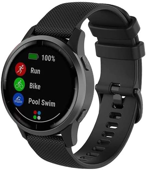 INF 20mm Soft Silicone Replacement Bands Compatible with Garmin Vivoactive 3 / Vivomove/Vivomove HR/Vivoactive 3 Music/Forerunner 245/645 Music