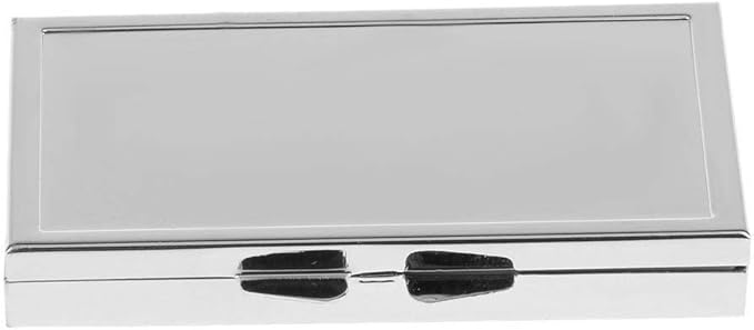 Travel Metal Pill Box Medicine Organizer Container Tray Box Case Storage 3 Slot, Silver, 60.0 grams, 2.1164 Ounce (167475)