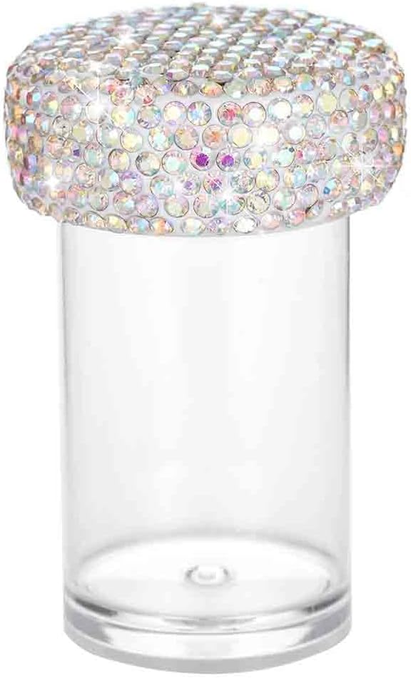 Bling Diamond Portable Waterproof Pill Case Medicine Dispenser Bottle Storage for Outdoor Camping Travel (Colorful)