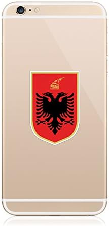 2X - Albanian Coat of Arms Cell Phone Sticker Die Cut Decal FA Vinyl