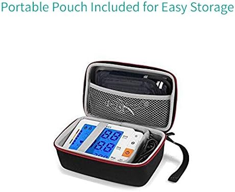 Digital Blood Pressure Monitor, Large Cuff 0.7-1.3 Feet, Electric Upper Arm Blood Pressure Machine with Electric Powered Charger and Device Case, Backlight LCD Screen, 2 Year Warranty