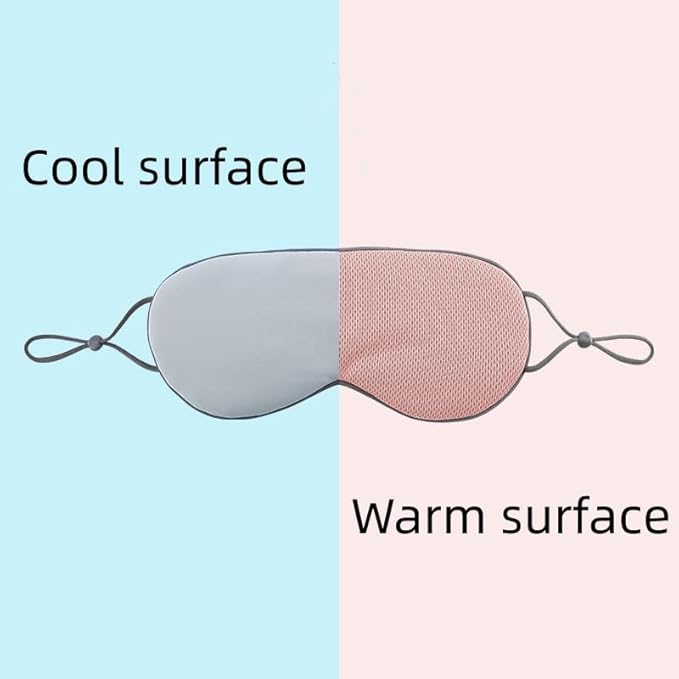 Xeahung Adjustable Sleep Mask Cotton Comfortable Eye Mask for Sleeping Women Soft Eye Covers for Sleeping Men Eye Shade Sleep Mask Light Blocking Mask 1 Pack (Pink&Gray)