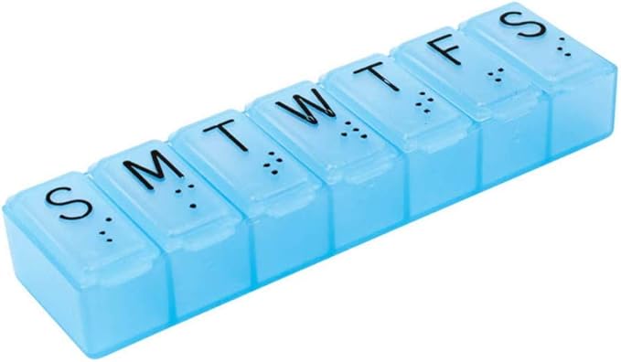 Apex 7-Day Pill Organizer Medium (Color may vary) 1 ea (Pack of 6)