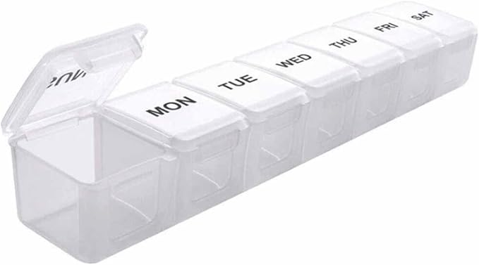 Pill Organizer Daily Case US Stock Weekly Portable Extra Large 7 Day Box Clear