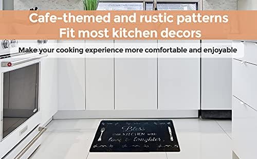 J&V TEXTILES Anti Fatigue Kitchen Mat - Kitchen Mat Cushioned Anti Fatigue, Kitchen Floor Mats Cushioned, Non Slip Waterproof Mat Standing Desk, 20x36x1/2 inches (Les Legumes)