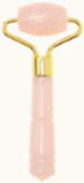 Mei Apothecary Mini Rose Quartz Facial Roller Beauty Tool, Authentic Face Roller for Puffiness, Depuffing Eye Roller & Face Massage Tool