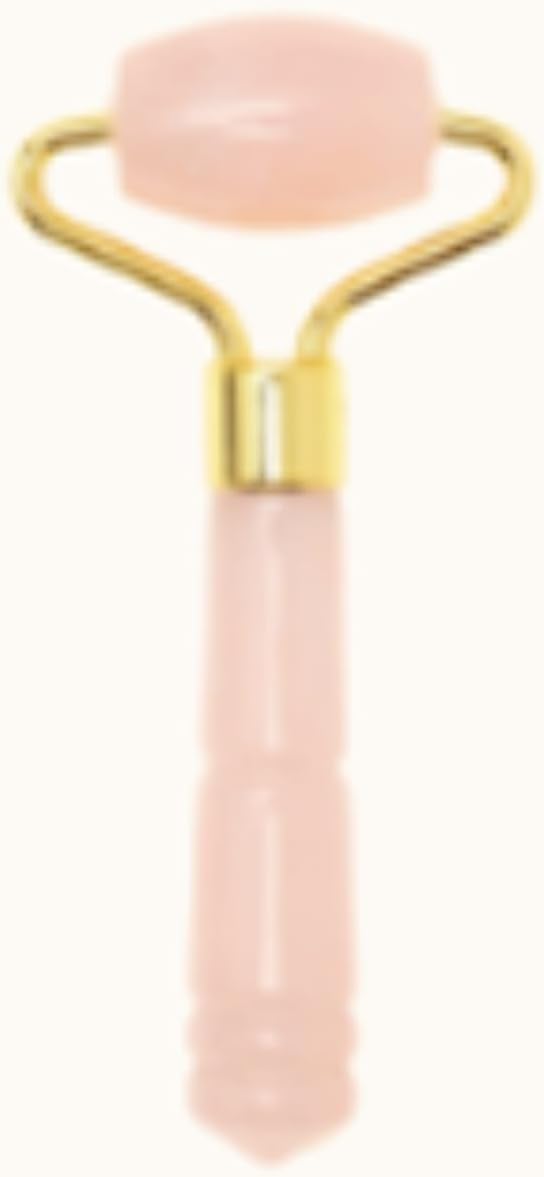 Mei Apothecary Mini Rose Quartz Facial Roller Beauty Tool, Authentic Face Roller for Puffiness, Depuffing Eye Roller & Face Massage Tool
