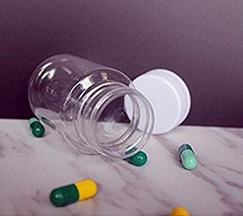 12Pcs 100ml 3.4oz Clear Plastic Bottles with White Screw Caps Empty Portable Liquid Solid Storage Containers for Travel Refillable Cosmetic Toiletry Chemical Dispense