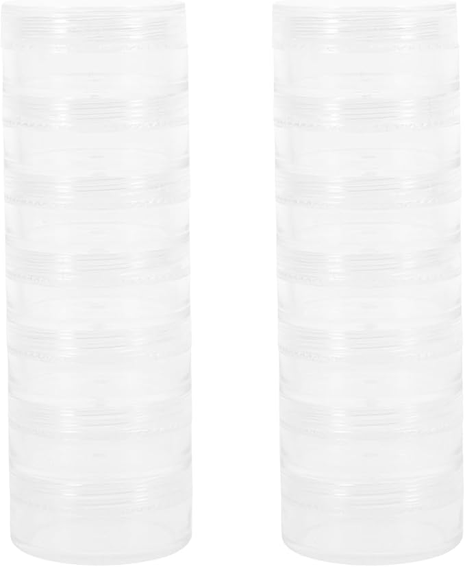 2-Pack 7 Day Pill Organizer Large Travel Medicine Storage Box with 3 Compartments Weekly Stackable Vitamin Case