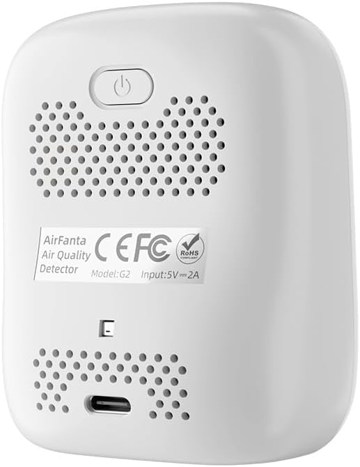 G2 Air Quality Monitor: Wireless Indoor Air Quality Monitor for Office or School (PM, CO2, Temperature, Humidity) Portable, Battery Powered, TFT Screen, App for Configuration & Data History