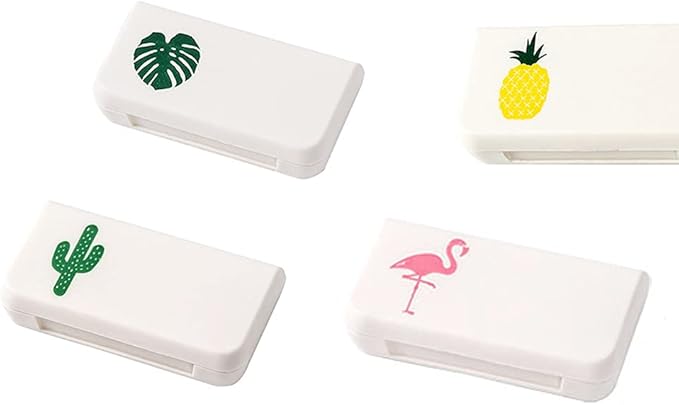 Daily Pill Box Case Waterproof Medicine Organizer Vitamin Holder Mini Pill Medicine Container for Travel Use -3 Compartments-4 Different Pattern