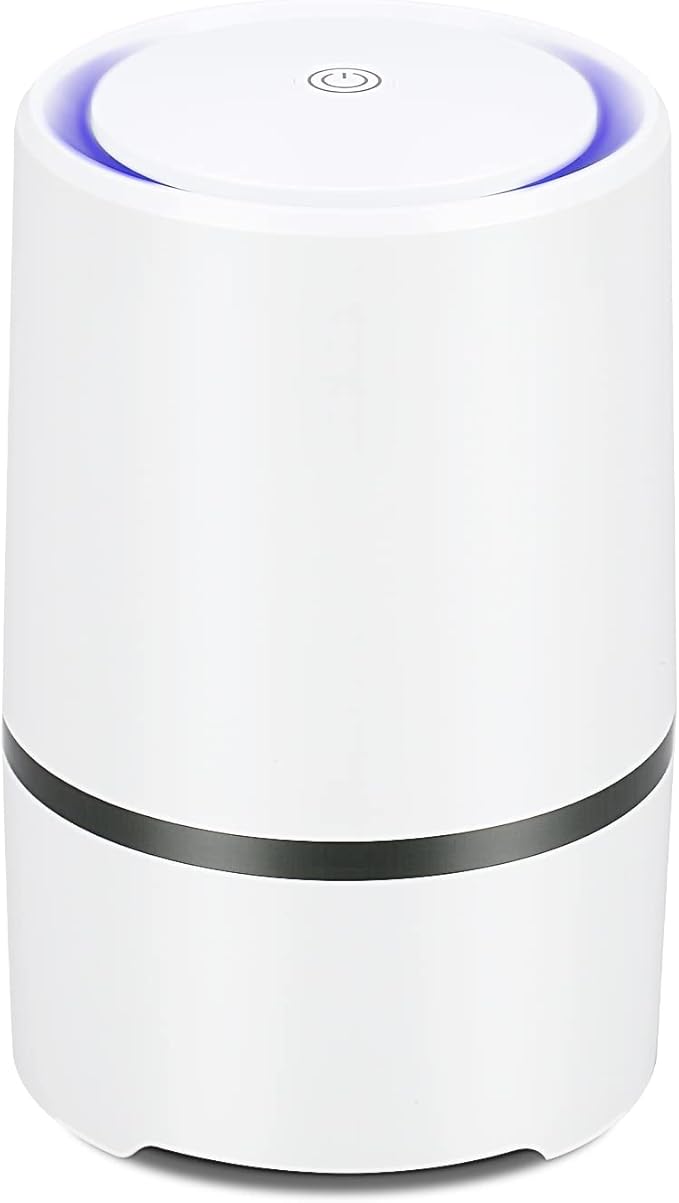 MELEDEN Air Purifier for Home with True HEPA Filters,Low Noise Portable Air Purifiers with Night Light,Desktop USB Air Cleaner