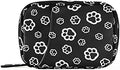 Pill Case Dog Paw Print Animal Foot Portable Medicine Organizer Box Bag Compartment Vitamin Supplement Holder Dispenser for Travel, 8 Compartments