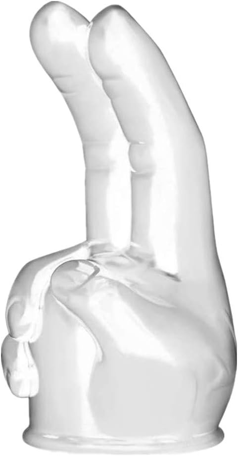 NUHUi 6X MINI Handheld Back Massage Gun Wand Attachments Accessories Fit for Large/Mini Hitachi Massagers Gun Silicone Material Clear